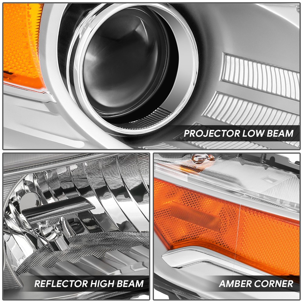 20092011 Acura TL Chrome Housing Projector Headlight Passenger Side