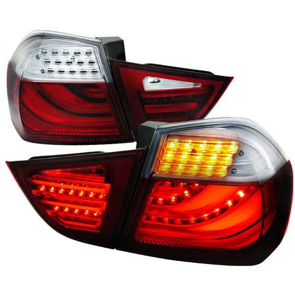 20092012 BMW 3Series E90 Sedan Performance LED Tail Lights Red Clear