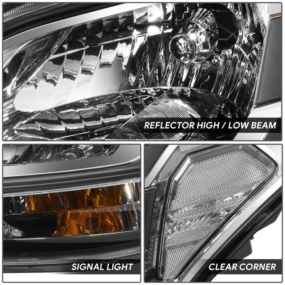 20102011 Kia Soul OEStyle Black Housing Headlights with Clear Side