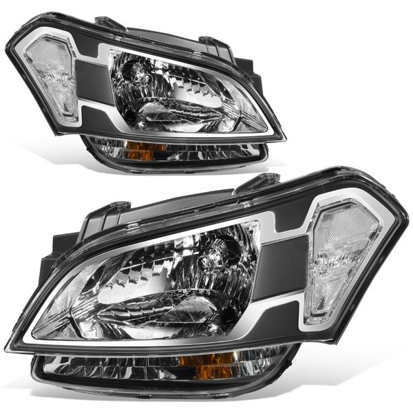 20102011 Kia Soul OEStyle Black Housing Headlights with Clear Side