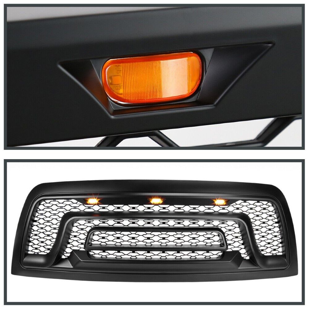 20102018 Dodge Ram 2500 3500 Rebel Style Hood Grille w/ Amber LED