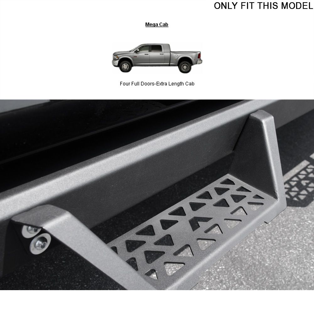 20102018 Dodge Ram 2500 Mega Modular Drop Step Nerf Bars Matte Black