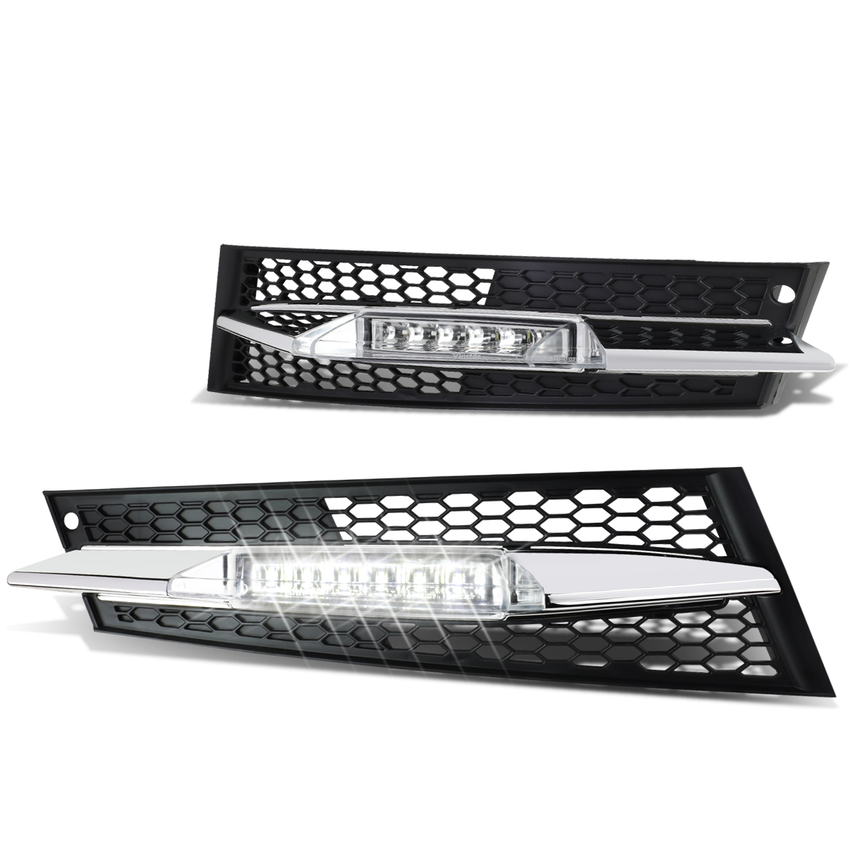 201113 BMW E92 Coupe / Convertible Pair of Front Bumper Fog Light Bezel Integrated Day Time