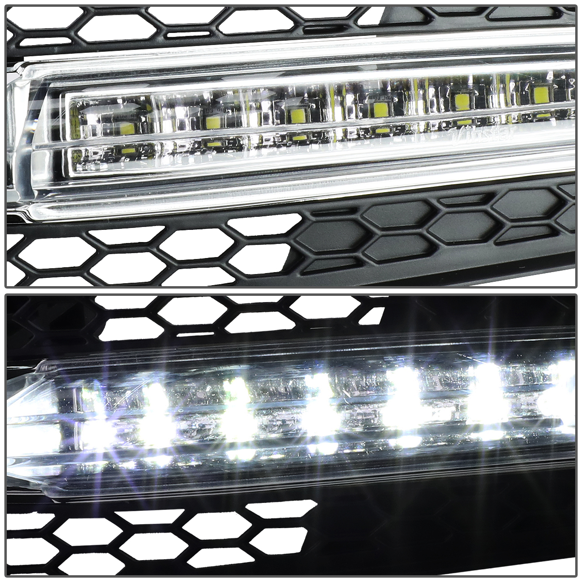 201113 BMW E92 Coupe / Convertible Pair of Front Bumper Fog Light Bezel Integrated Day Time