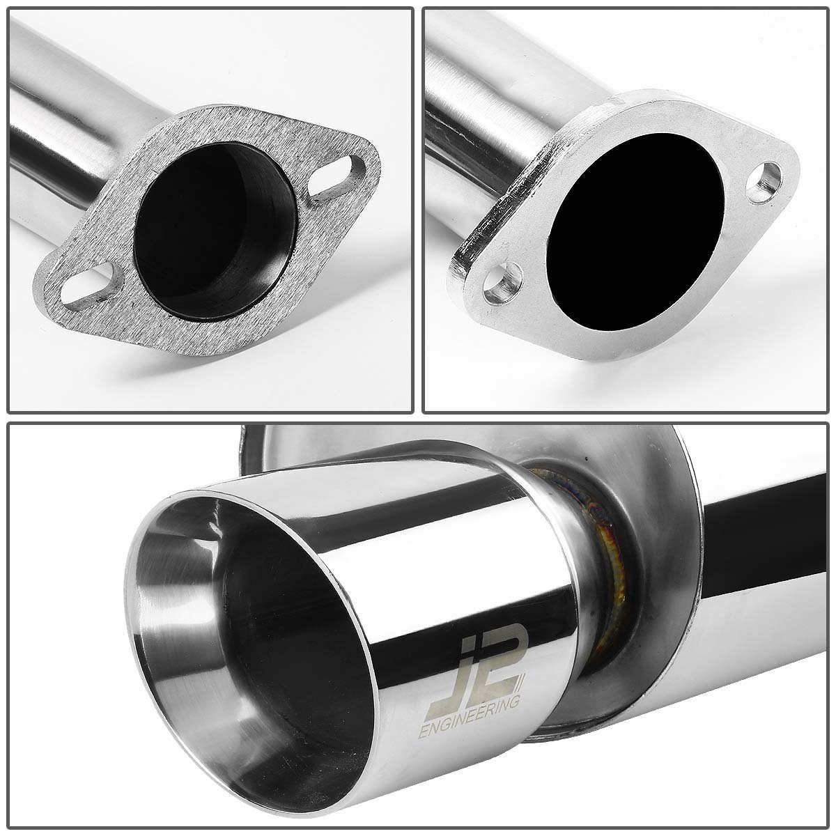 201116 Toyota Camry Stainless Steel 4" Rolled Tip Muffler Catback Exhaust