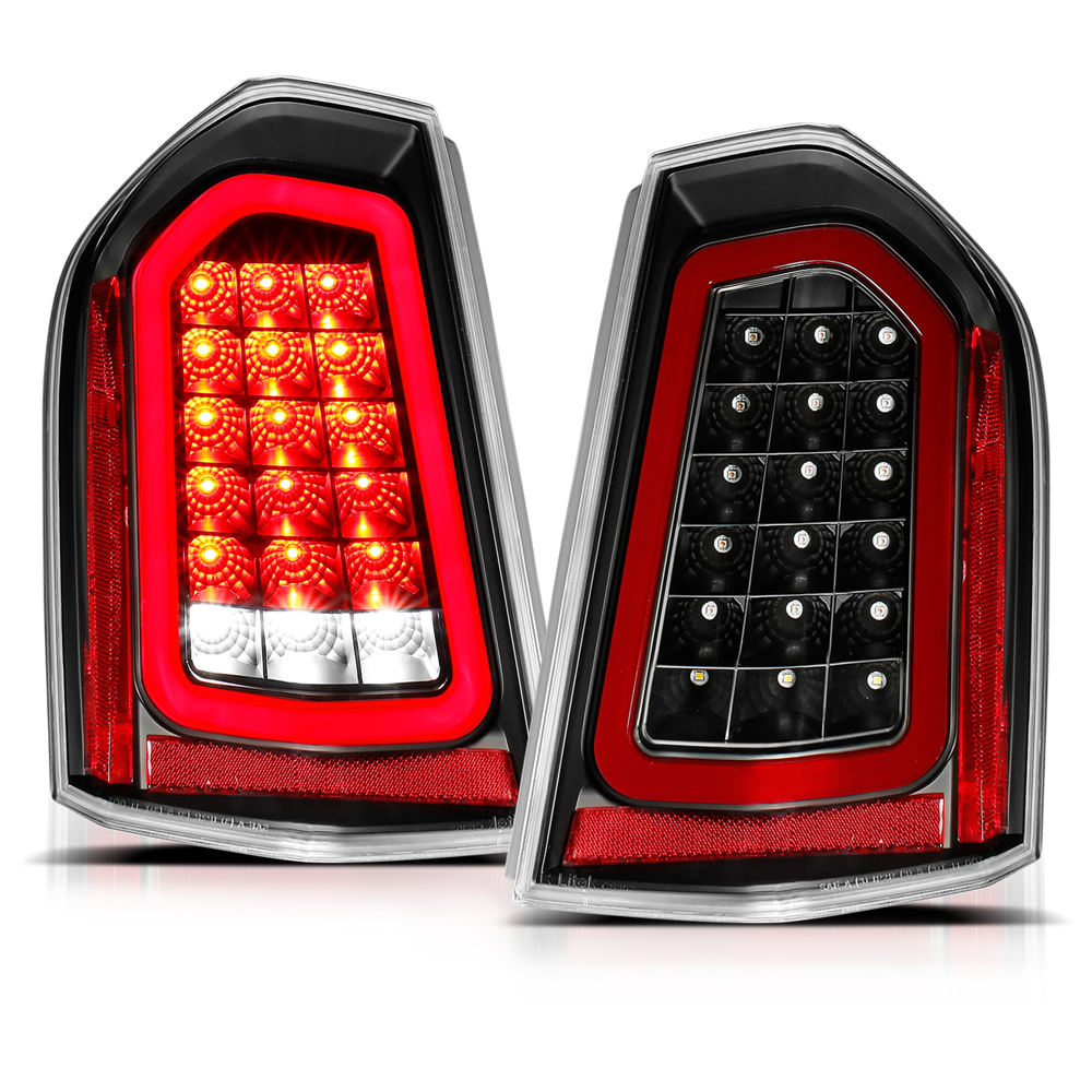 20112014 Chrysler 300 Full LED Tail Lights Black