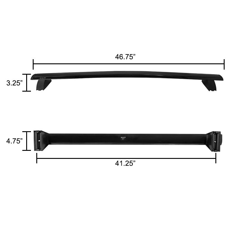 RRJGC11BK 20112020 Jeep Grand Cherokee Black Roof Top Cross Bars