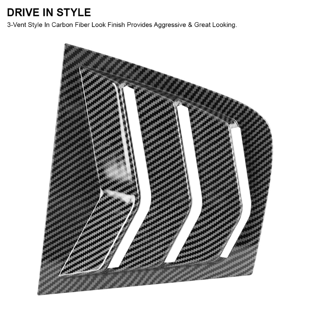 20112021 Dodge Charger Carbon Look Side Window Louvers Scoop Cover