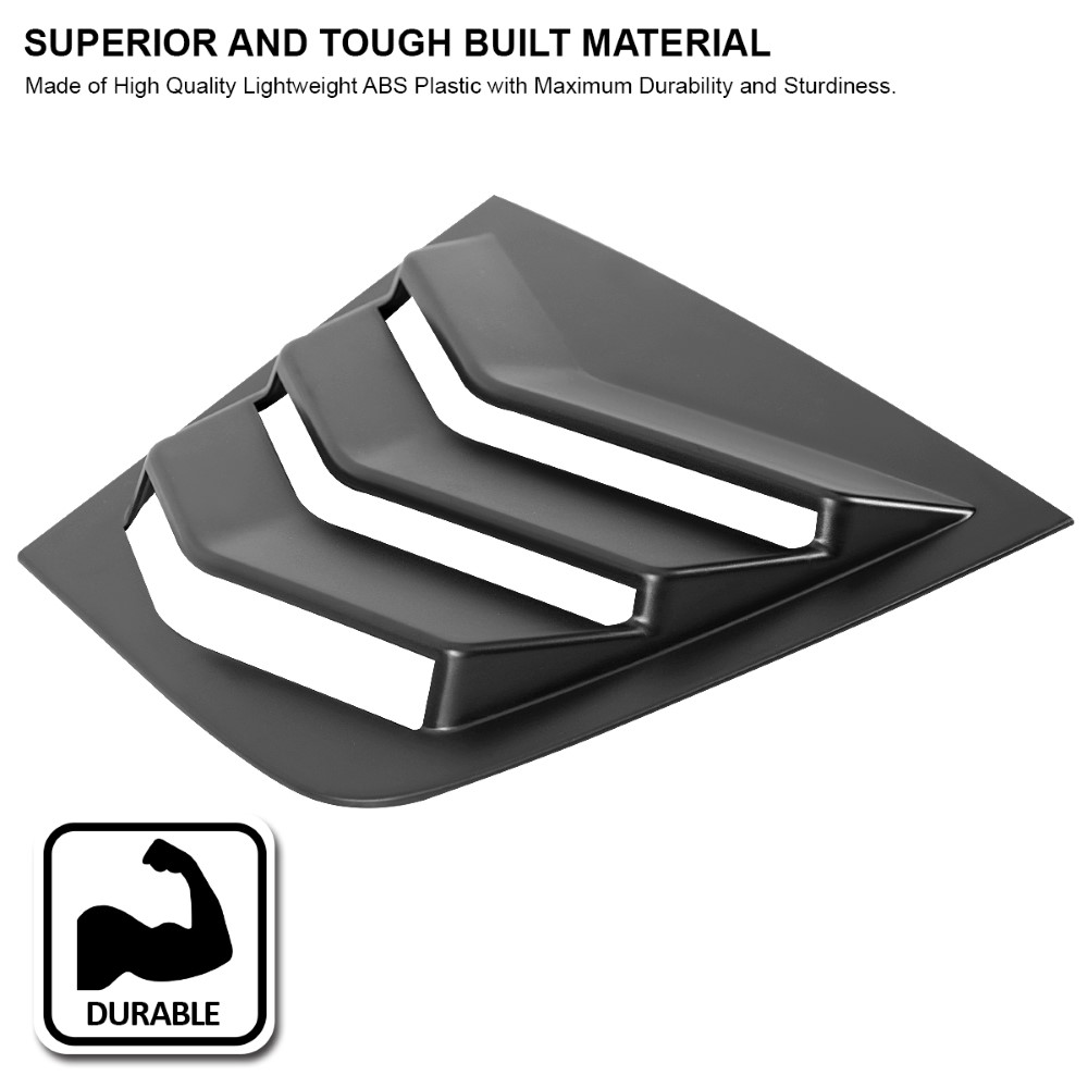 20112021 Dodge Charger Matte Black Side Window Louvers Scoop Cover