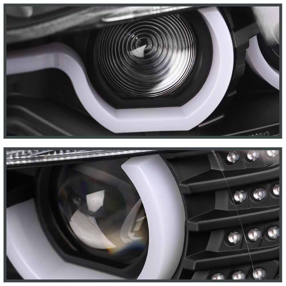 2012-2015 BMW F30 LED Halo HID Projector Headlights - Black