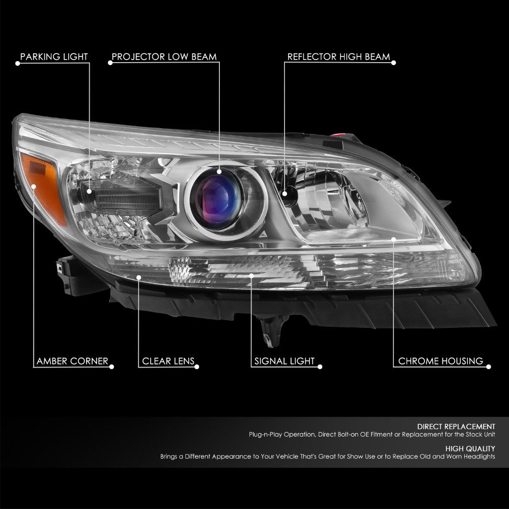 2024 Chevy Malibu Accessories AKKON LED Projector Headlights For 2013-2015  Chevy Malibu | Black Housing With DRL \u0026 Crystal Clear Lens Chevy Malibu  Headlights, image size:1000x1000