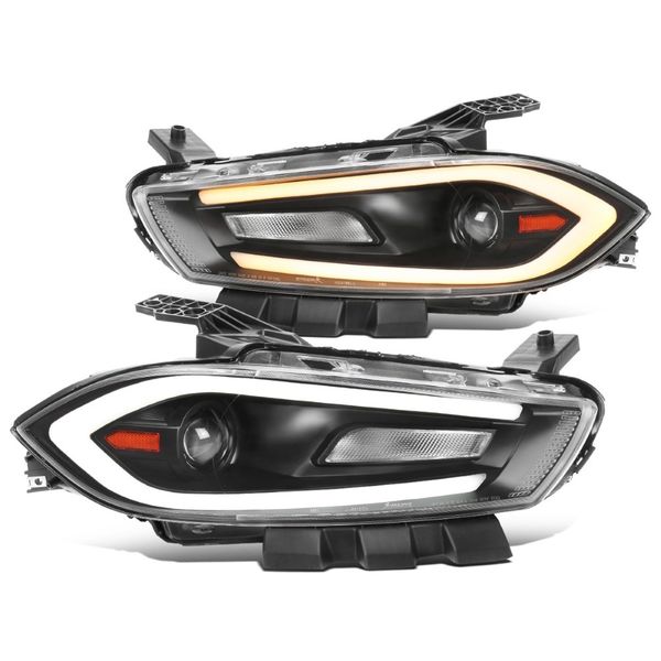 SpecD 20132016 Dodge Dart Projector Headlight w/ LED DRL & Switchback Sequential Turn Signals