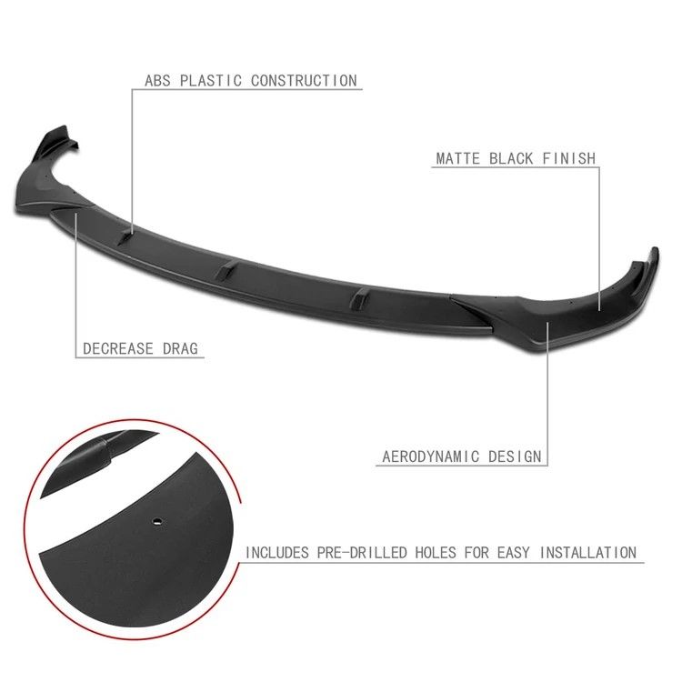 3 Pieces STP Style Front Bumper Lip16-18 Kia Optima SX