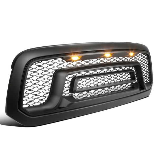 20132018 Dodge Ram 1500 Rebel Style Front Hood Grille w/ Amber LED