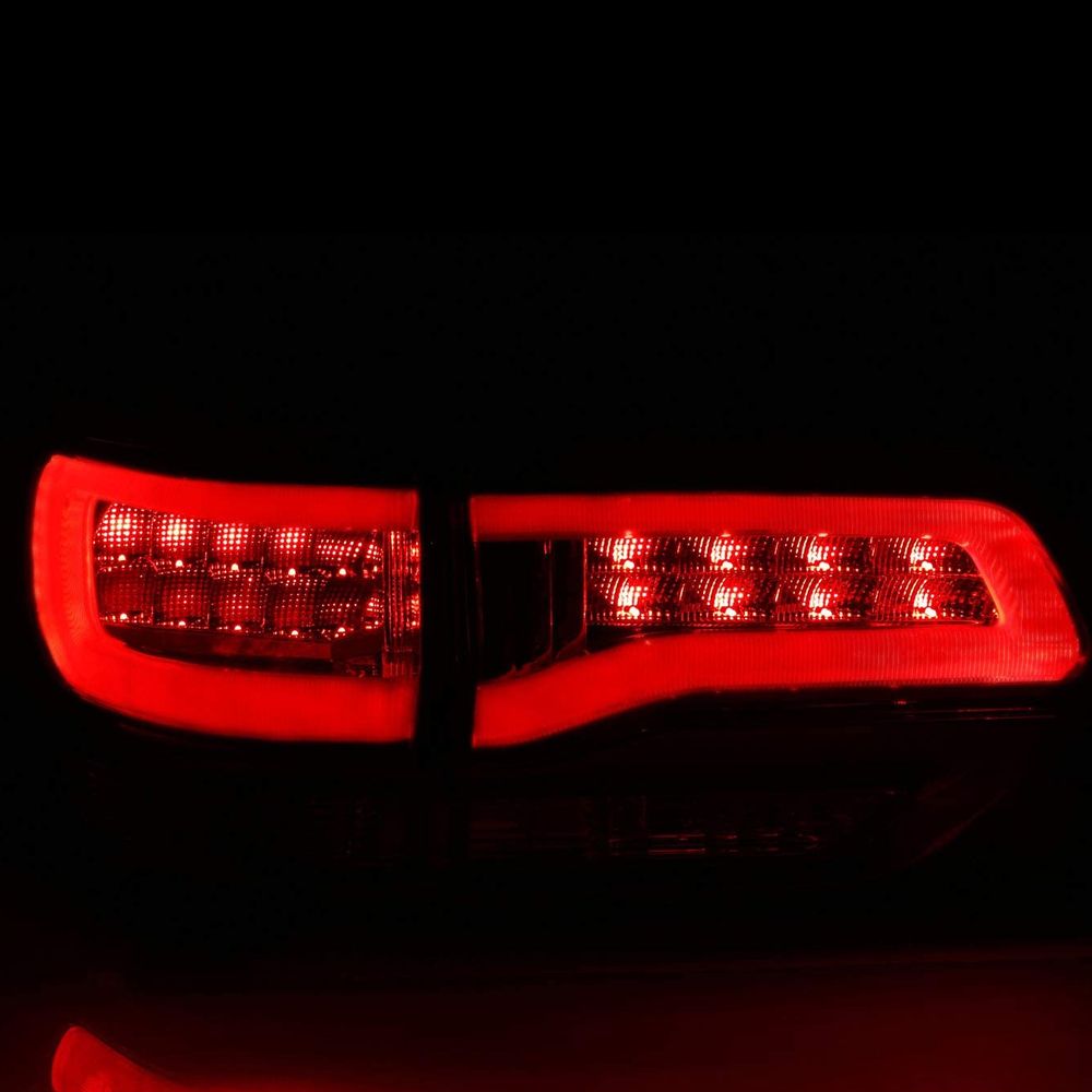 CG 1417 Jeep Grand Cherokee (4PC) Fiber Optic LED Tail Lights Red Clear
