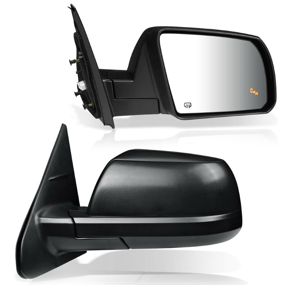 Heated Blind Spot Mirror Glass - Driver Side Left For Toyota Tundra (2014-2017) | Direct Replacement With Indicator 10 thumbnail image