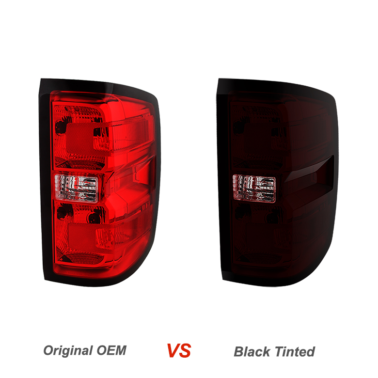 20142018 Chevy Silverado OE Style Replacement Tail Lights Red Smoked