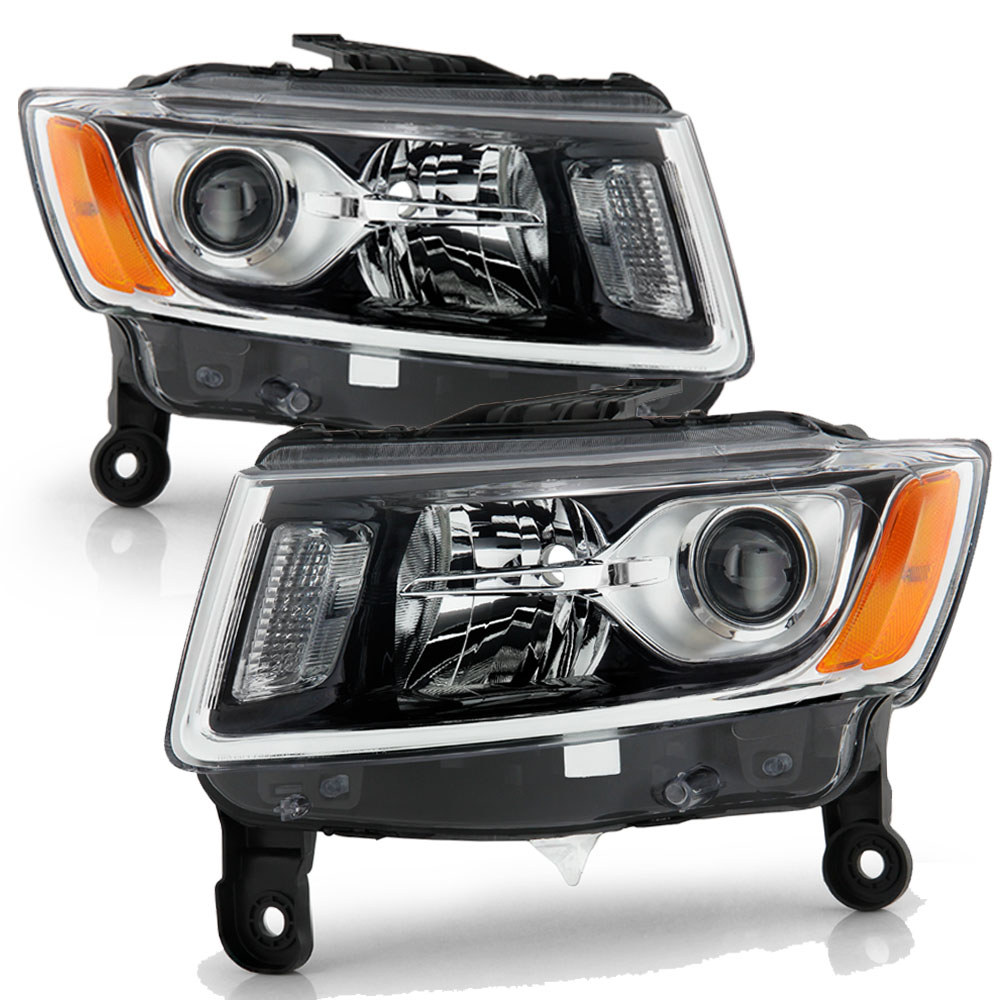 20142016 Jeep Grand Cherokee [Halogen Model] Chrome Trim Projector