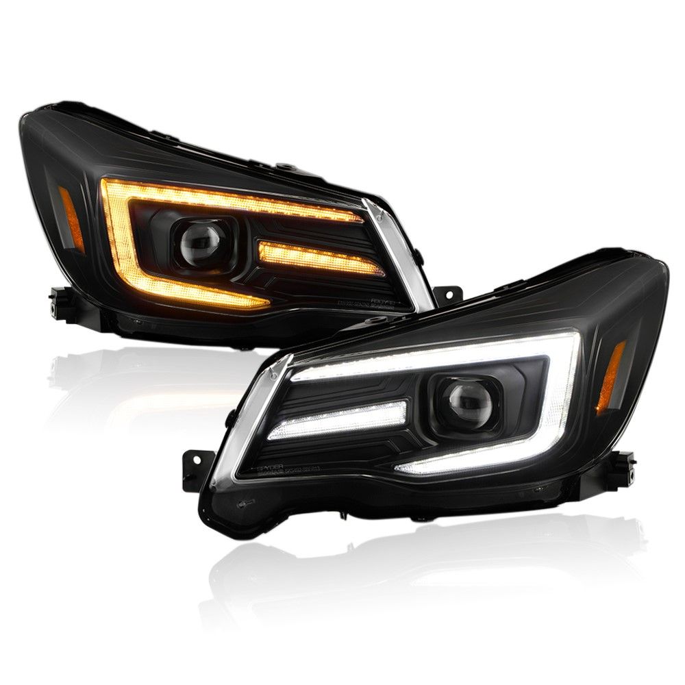 20142016 Subaru Forester HID/Xenon LED Switchback DRL Tube Projector Headlights