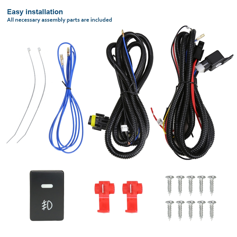 20142016 Toyota Highlander Driving Fog Lights Lamps+LED DRL Bezel+Switch