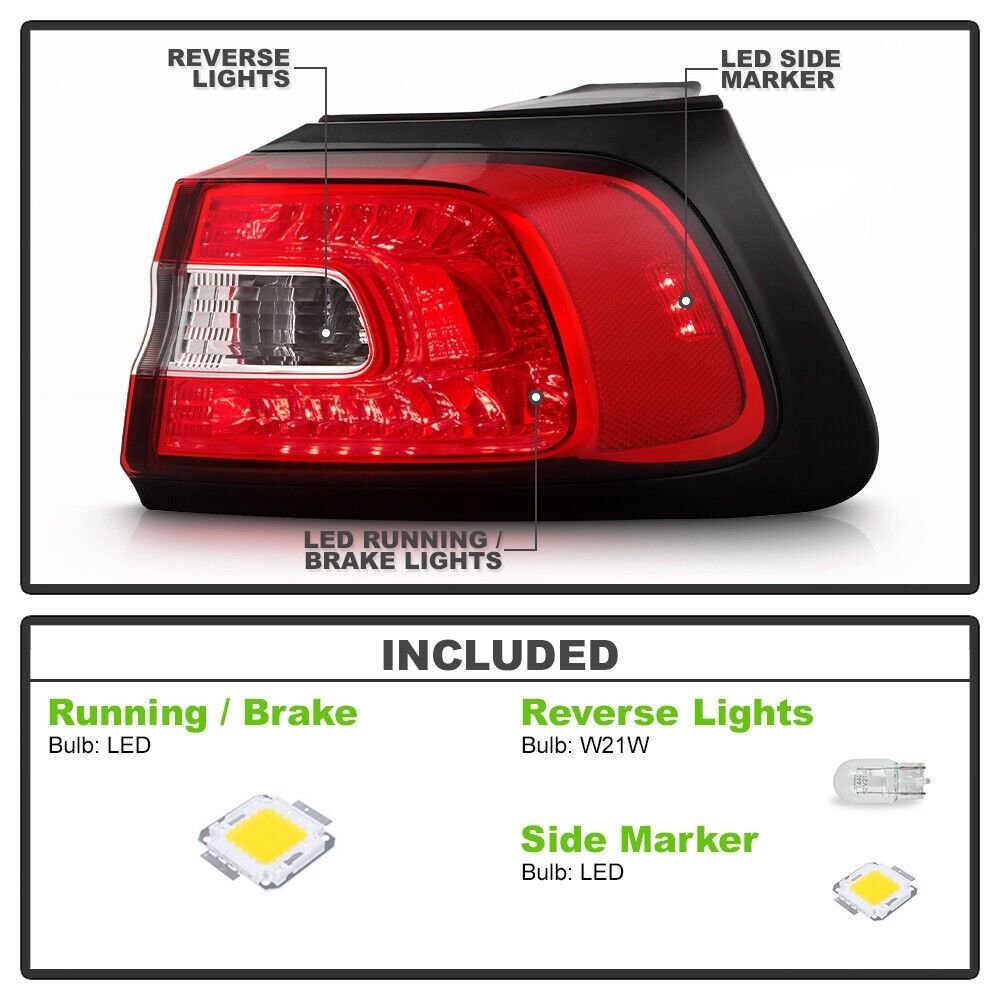 20142018 Jeep Cherokee Factory LED Tail Light Brake Lamp Outer