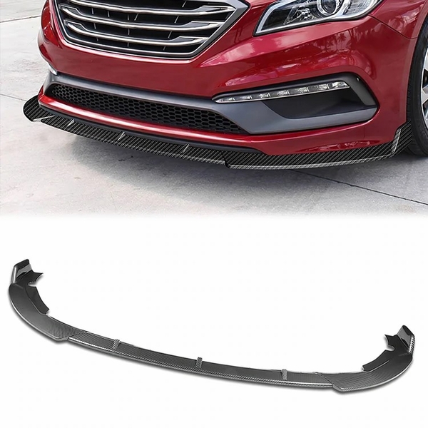 2015-2017 Hyundai Sonata Front Bumper Lip - 3 Pieces STP Style - CF Look