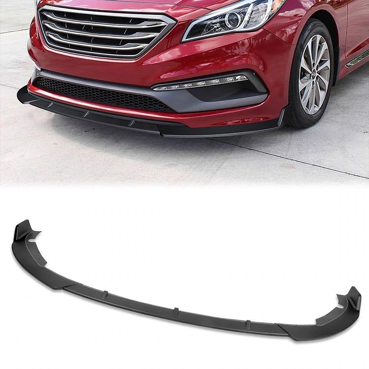 2015-2017 Hyundai Sonata Front Bumper Lip - 3 Pieces STP Style - Matte ...