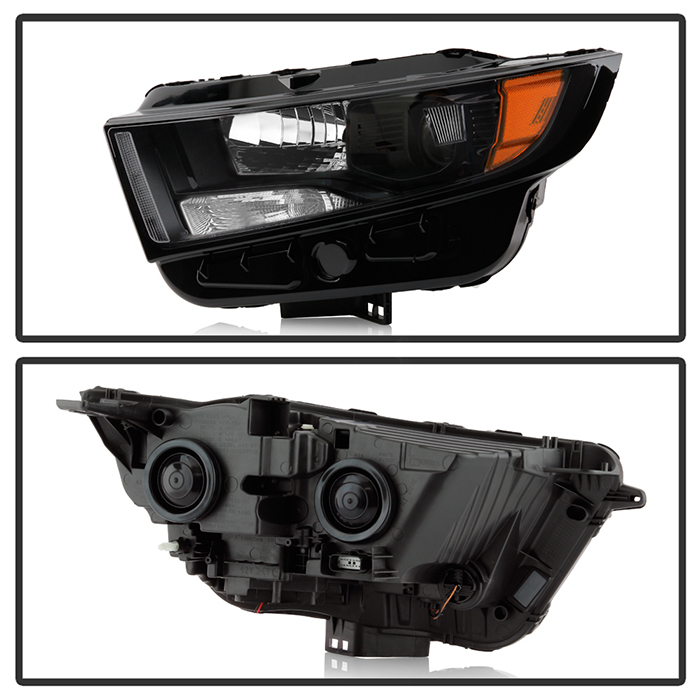 Spyder 20152018 Ford Edge [HID Model] FactoryStyle Black Projector Headlights Pair