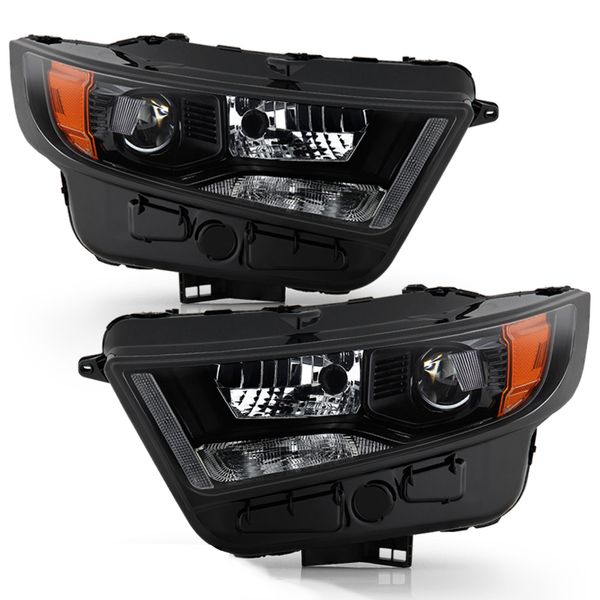 Spyder 20152018 Ford Edge [HID Model] FactoryStyle Black Projector Headlights Pair