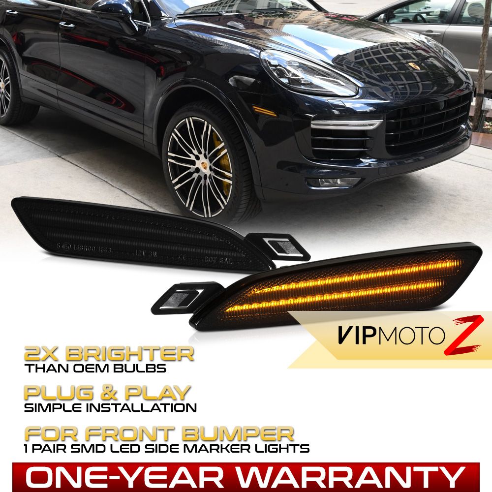 20152018 Porsche Cayenne 958.2 LED Side Marker Lights Smoked Lens LACSMLPOCY15AMSM