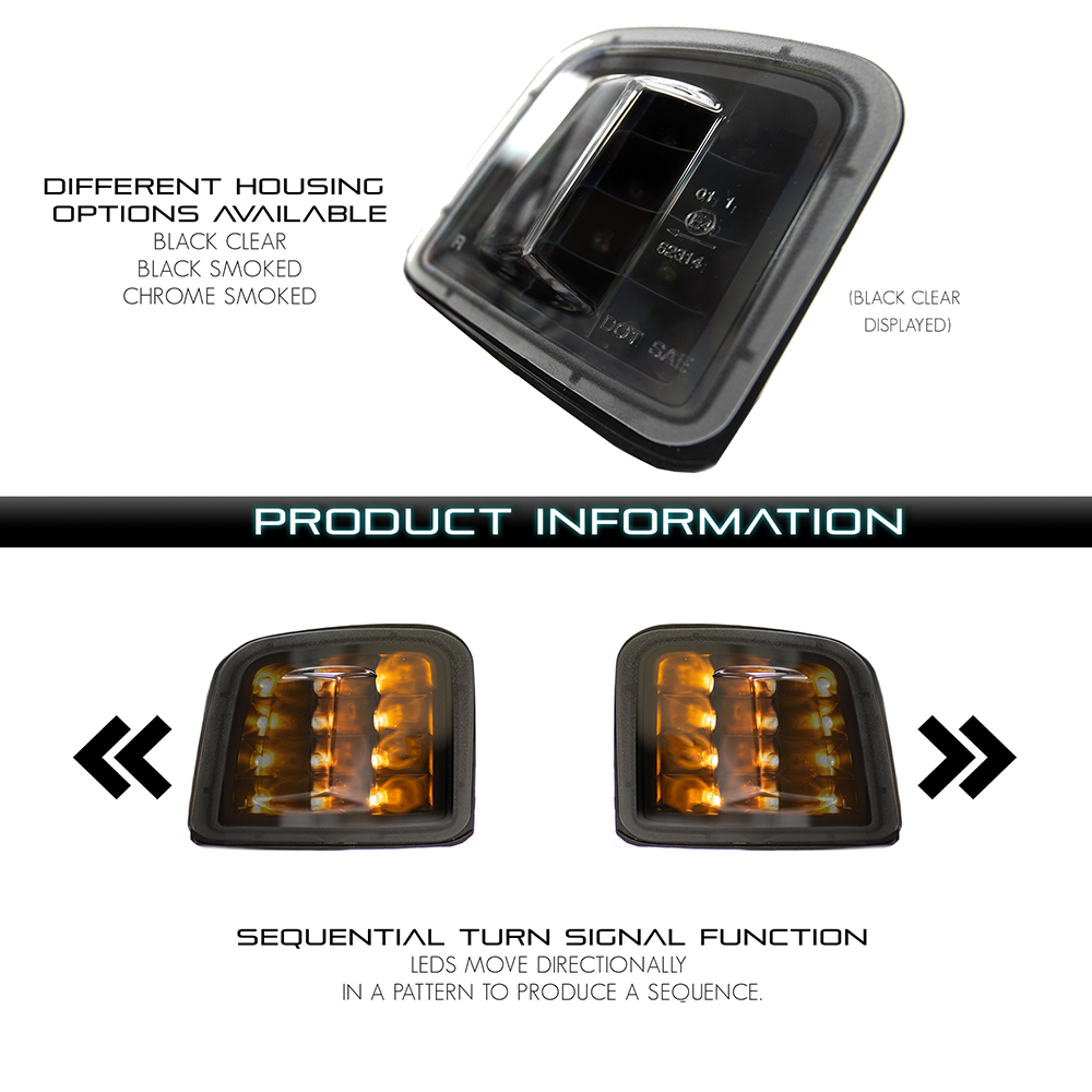 20152021 Subaru WRX / STI Sequential LED TurnSignal Lights Black