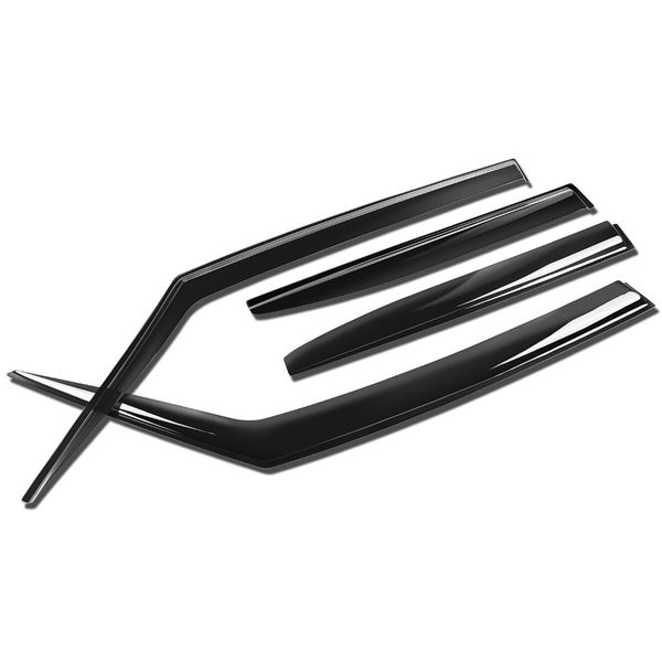 Puermto 94101Y Chrome Side Window Visor Wind Vent Deflector fit for