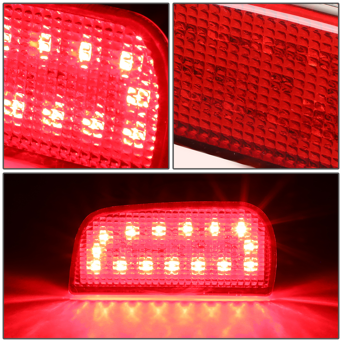 thumbnail image 2 of AUXITO LED Rear Bumper Reflectors With Strobe Flash For 2013-2015 Honda Civic Sedan 2 of 3