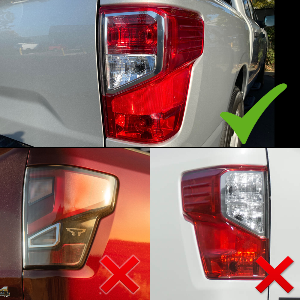 20162019 Nissan Titan / Titan XD FullLED Optic Style Tail Lights Black