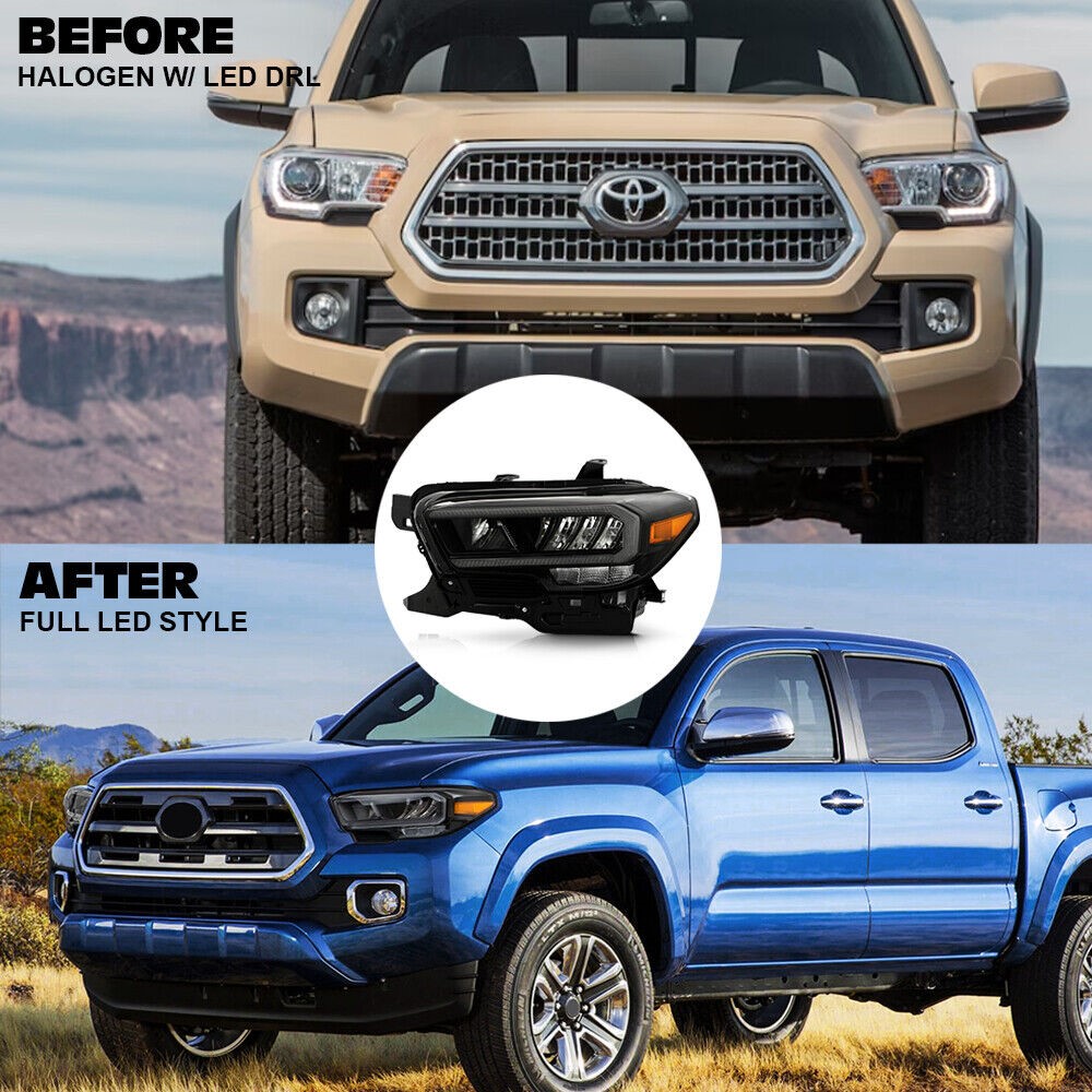 2016-2022 Toyota Tacoma [Halogen Upgrade] to Full LED Black Housing ...