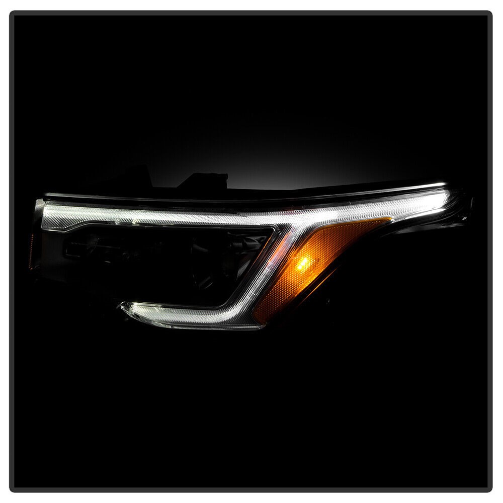 Driver Side Halogen Headlight With LED DRL & Chrome Trim For 2015-2017 Chrysler 200