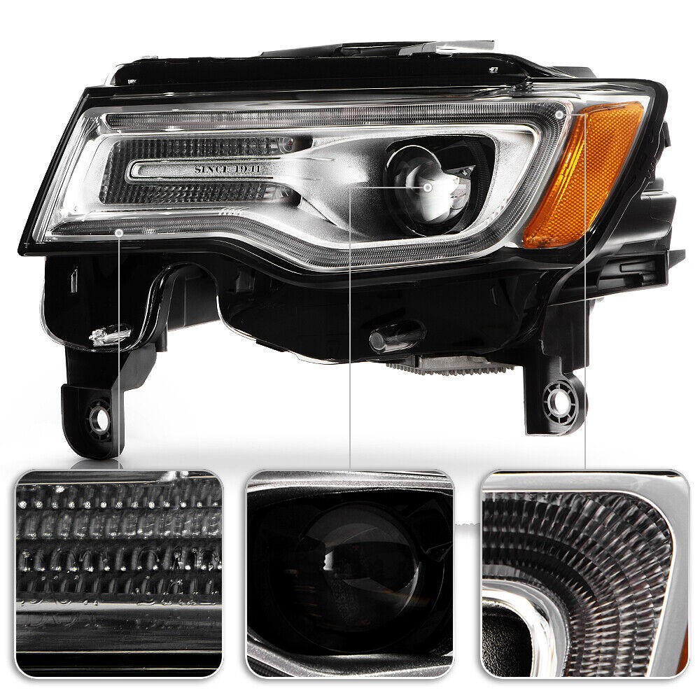 Replacement Headlight Washer Covers For 2017-2021 Jeep Grand Cherokee SRT & SRT8 – Left & Right Pair