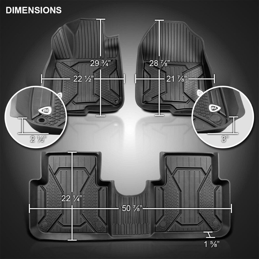 SpecD 20172022 Honda CRV CRV All Weather TPE Floor Mats Front+Rear
