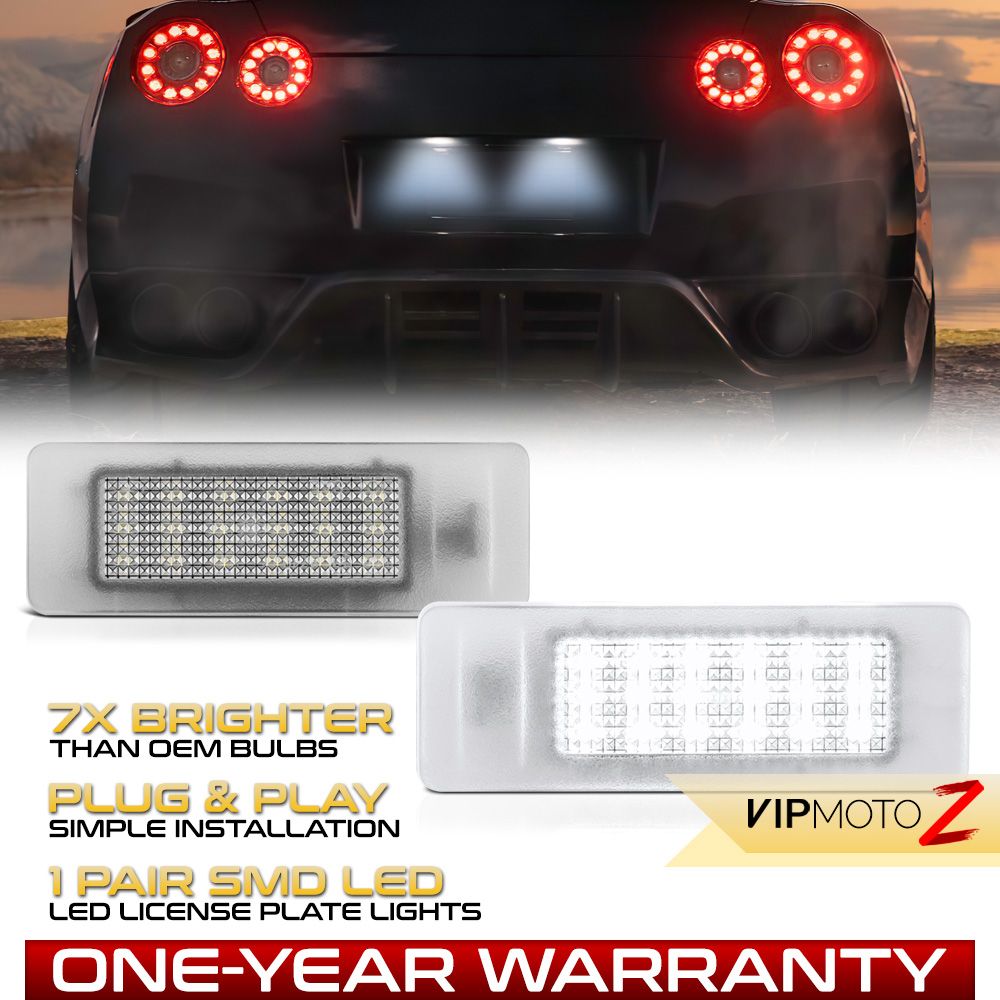 20172022 Infiniti Q60 Q50 QX30 QX50 QX60 White LED License Plate Tag