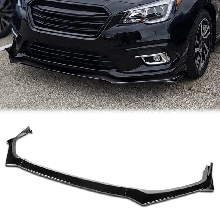 20182020 Subaru Legacy Front Bumper Lip 3 Pieces Sti Style Glossy Black