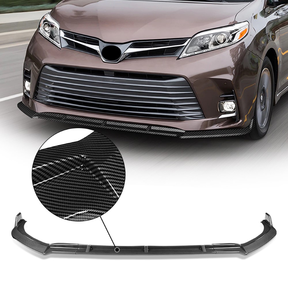 DNA - 2018-2020 Toyota Sienna 3Pcs MP-Style Front Bumper Lip Splitter ...