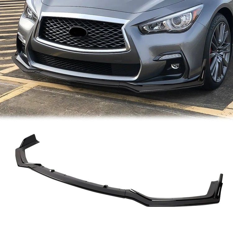 Glossy Black Front Upper Mesh Grille For Infiniti Q50 2018-2022 – Direct Fit
