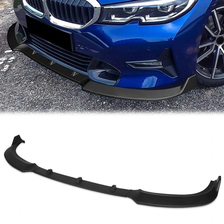 2019-2020 BMW 330i / 320i G20 Front Bumper Lip - 3-Pieces [Matte Black]