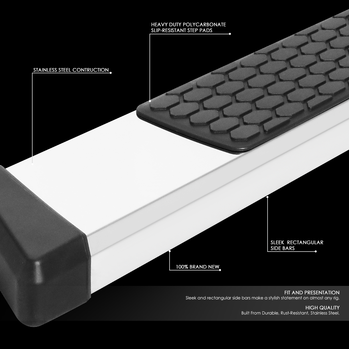 20192020 Dodge Ram 1500 Quad Cab Truck 6"OD Running Boards Side Steps Bar