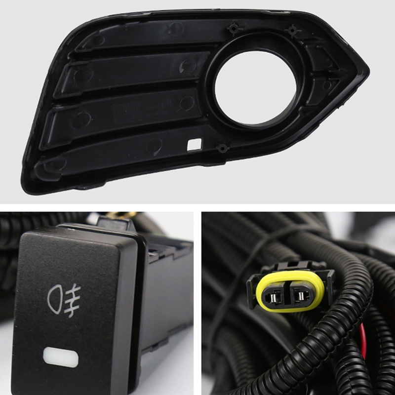 20192020 Honda HRV FactoryStyle Halogen Fog Lights Black Bazel