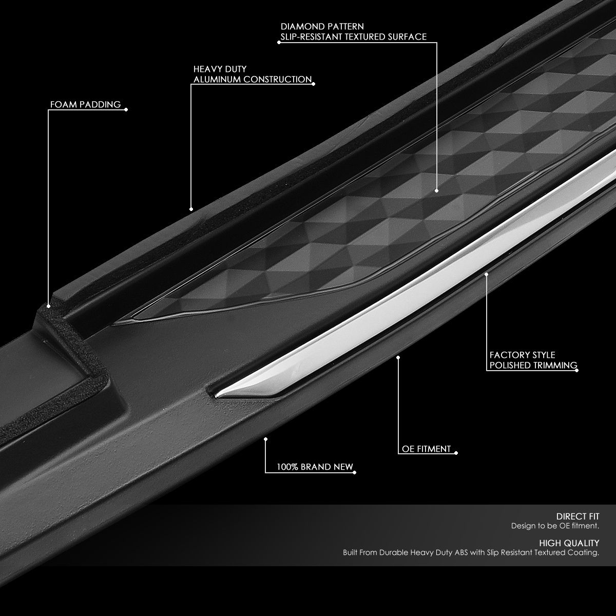 20192020 Toyota RAV4 5.5" Aluminum Side Step Bar Running Board