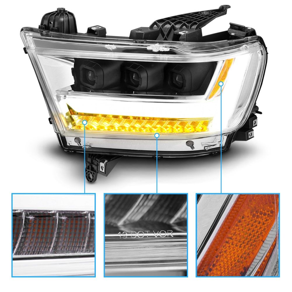 CG 20192021 Dodge Ram TriProjector Full LED Headlights w/ LED DRL