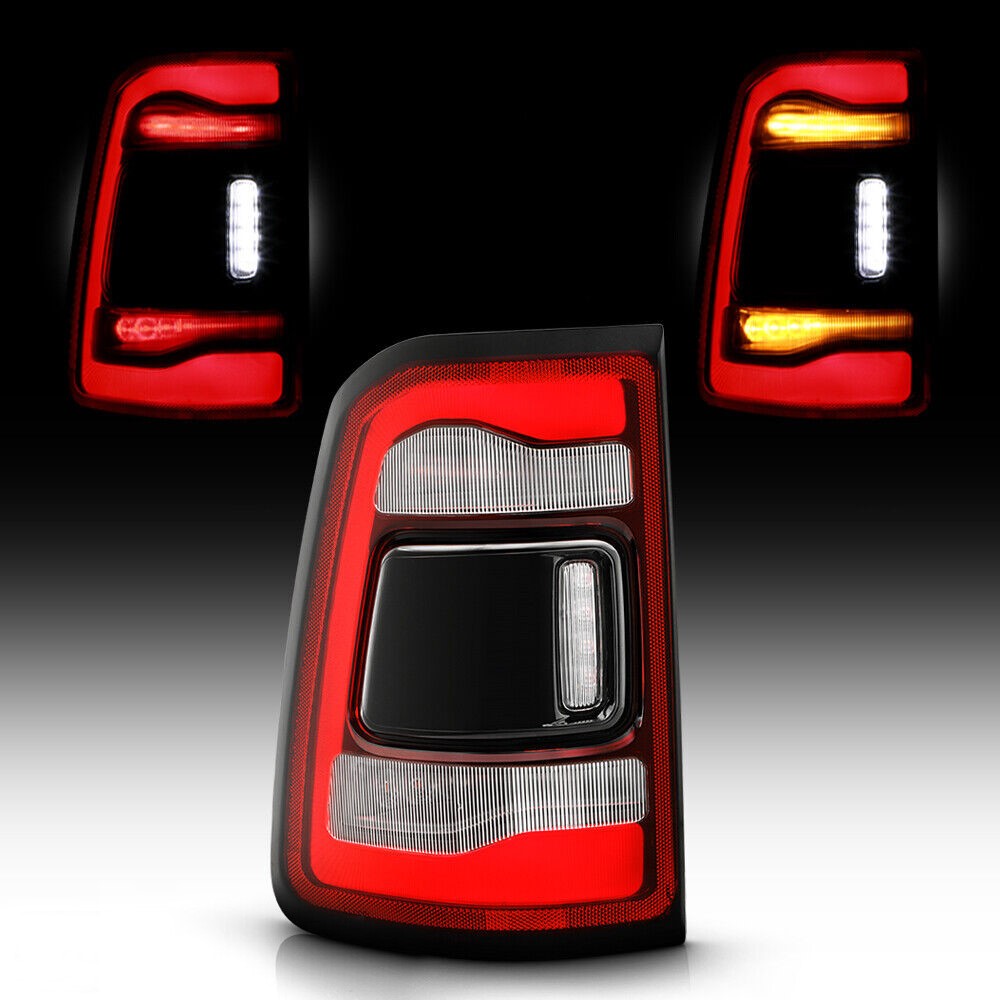 20192023 Ram 1500 Black [w/LED w/o Blind Spot] Tail Light Brake Lamp