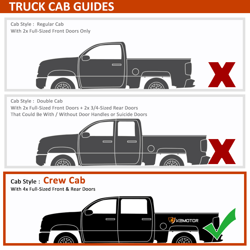 20192021 Chevy Silverado GMC Sierra 1500 Crew Cab S/S 3inch Round Black Side Step Nerf Bars