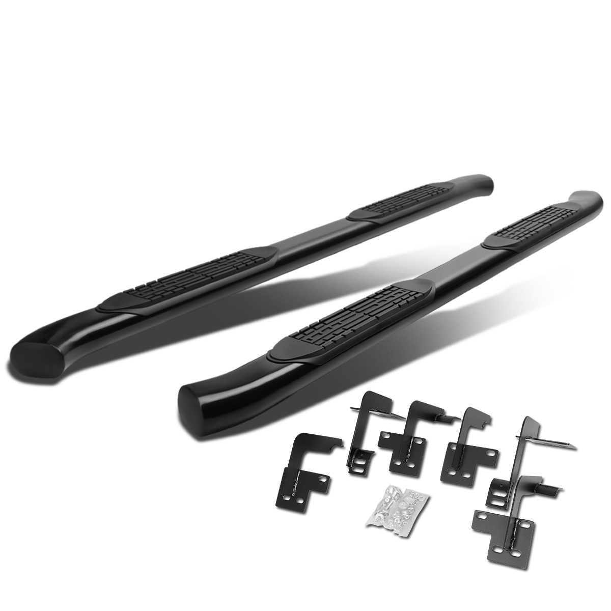 2019 Dodge RAM 1500 Quad Cab 4"Oval Running Board Nerf Step Bar Black